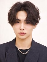 ルーシー 渋谷(LUCEY) センターパートフェザーパーマシャドウパーマメンズパーマ