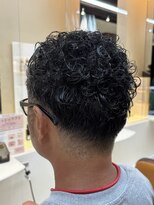 クオリス 上板橋店(QUALIS)&nbsp;メンズパーマニュアンスパーマ×ショート刈り上げナチュラル