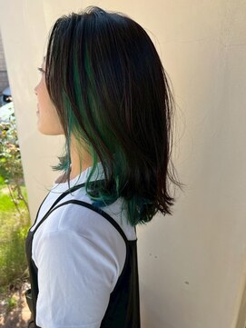 スリー(THREE) イメチェン/ピンクベージュ/アンブレラカラー/前髪/蟹江
