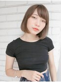 斜めバング　ナチュラルボブ　あ