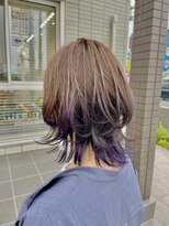 ☆大人女性美髪ミディマッシュウルフレイヤー＆紫陽花カラー☆