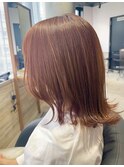 【カット＋カラー】柔らかボブ×オレンジブラウン/新出奈津樹