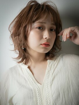 モッズヘア 越谷(mod's hair) □カッパーブラウンくせ毛風ボブウルフ215-2★越谷20代30代40代!