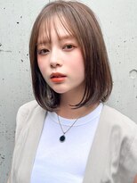 グレーベージュ美髪似合わせカットうるツヤデジタルパーマ