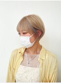 まとまる大人可愛いショート耳掛け前髪カットトリートメント