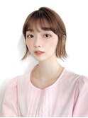 ボブウルフ外国人風カラーココアベージュ透明感20代30代40代