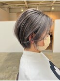 白髪ぼかしハイライト/ショートカット/イメチェン[千葉]