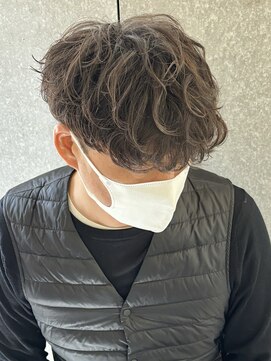 ニアウ 太田店(Niau) シャドウパーマメンズマッシュ波巻きスパイラルパーマアイブロウ