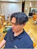 ソフトツイスパ×センターパート