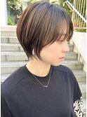 ショートヘアショートボブ縮毛矯正白髪ぼかし表参道青山30代