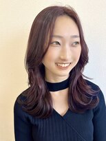 ロルド シェリ(Rold Cheri)&nbsp;ボルドーカラー/チェリーレッド/レイヤーカット/くびれヘア/韓国