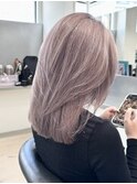 ラベンダー/ラベンダーシルバー/レイヤー/ケアブリーチ/20代