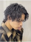 縦落ちルーズウェーブセンターパート/サーフカール