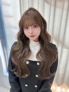 ボタン テンジン(VOTAN tenjin) [votanふうか]グレージュカラー/顔周りカット/天神韓国ヘア