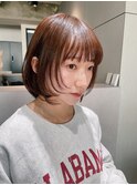小顔似合わせカット/ショートボブ/グレージュカラー【銀座駅】