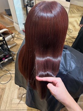 髪質改善 縮毛矯正ロング