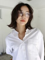 ミース(MIES)&nbsp;ラフな外はねボブ/ナチュラルなブラウンカラー/担当者平井