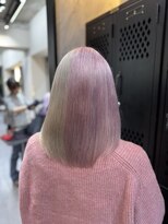 ヴァイス 渋谷店(VAICE)&nbsp;セクションカラー/ミルクティーベージュ/ペールピンク