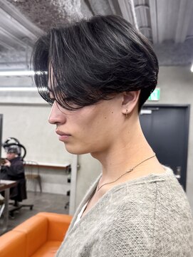 ニコ トウキョウ 渋谷(nico TOKYO) メンズセンターパートウルフセンターパートニュアンスパーマ襟足