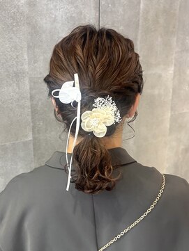 ピークアブー 原宿ハラカド(PEEK-A-BOO) ヘアセット 結婚式ヘア お呼ばれヘア ミディアムアレンジ 原宿