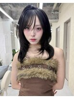 サンドレオ 新宿店(sand Leo)&nbsp;ミディアムレイヤーカット/髪質改善/韓国/前髪/新宿/ブリーチ