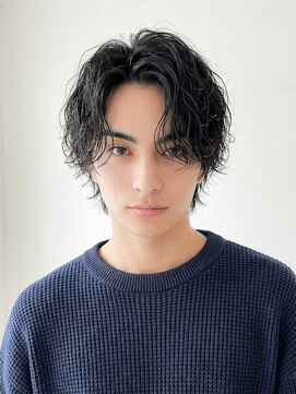 アディション 新宿(ADITION) ゆるめ波巻きセンターパート/ツイストスパイラルパーマ/新宿