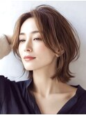 ◇大人可愛い20代30代40代50代ミディアムレイヤー