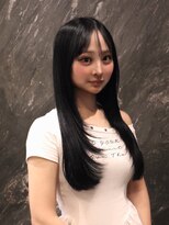 アンブル リュクス 池袋(amble luxe)&nbsp;ナチュラルストレートレイヤー×シースルーバング