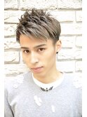 【millci】　　プラチナアッシュ×ツーブロ×甘辛ショート