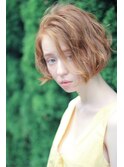 ワンレンボブをハイトーンで外国人風に♪藤沢 抜け感無造作