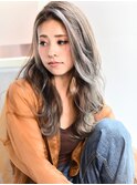 ハイライト☆外国人風☆グレージュ　柔らか透明感で大人かわいい