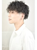 レ ギャルソン 仙台店(Les Garcons)&nbsp;センターパートコンマヘア波巻きスパイラルスリークショート