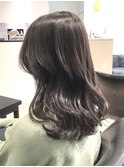 ショコラベージュメルティカラー☆くびれヘアカールベビーバング