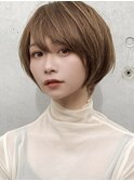 【渡辺】大人かわいい美髪ショートネビージュ