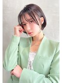 Aimee 耳かけショートボブ×アッシュブラック