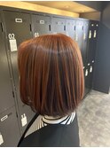 オレンジベージュ×ラベンダーブラウン
