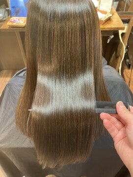 ランソ(RUNSO) 極美髪ストレート×透明感カラー♪/レッドブラウン