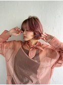 透明感ショート/春カラー/ブリーチなし/顔まわり