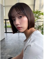 オズ 郡山桑野店(OZ)&nbsp;ミニウルフチェリーブラウンホワイトグレージュフェザーパーマ