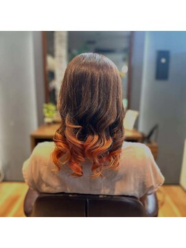 ローザヘアサロン(ROSA hair salon) 裾カラー　オレンジ