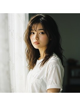 コトナ 越谷店 ミディアム レイヤーカット 顔周りレイヤー 透明感 20代30代越谷