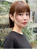 大人可愛いシースルーバング×タイトショートボブ