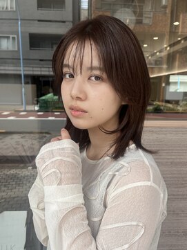 シュク 高円寺(SYUK) 顔まわりレイヤー/ショコラブラウン/髪質改善/SYUK【青木】