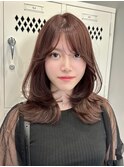 レイヤーカット顔まわり前髪セミロング20代30代40代