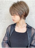 30代40代50代大人ショート髪型丸顔前髪あり似合わせ 安