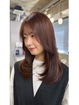 クオーレ(CUORE) ~ブラウンカラーに顔周りレイヤーカット~