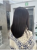 韓国顔まわりレイヤーカットグレージュオリーブベージュブラウン