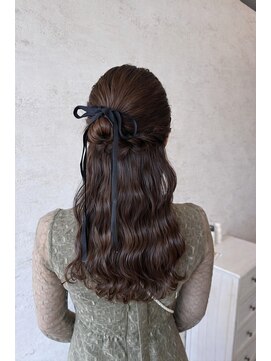 半個室型美容室 Sourire 室見店【スーリール】【2月中旬 OPEN（予定）】 ハーフアップ×リボン☆