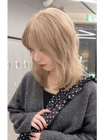 ジアン テラス(GIEN TERRASSE)&nbsp;ニュアンスレイヤー/ハッシュカット/グレージュ/Wカラー@重里