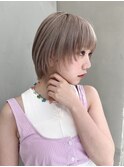 【GEEKS渋谷】ミルクティーベージュ/ハッシュカット/ウルフ/小顔